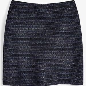 Chic Black Tweed Mini Skirt